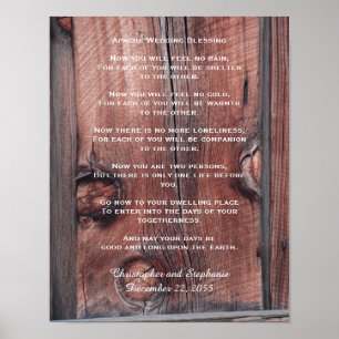 Poster Apache Wedding Blessing Rustic Red Barn