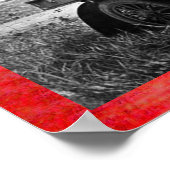 POSTER APACHES ET GERONIMO CONDUISANT UNE VOITURE À MOTEU (Coin)