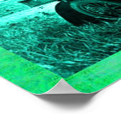 POSTER APACHES ET GERONIMO CONDUISANT UNE VOITURE À MOTEU (Coin)