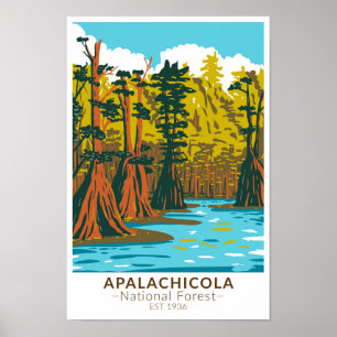 Poster Apalachicola Forêt nationale de Baldcyprès