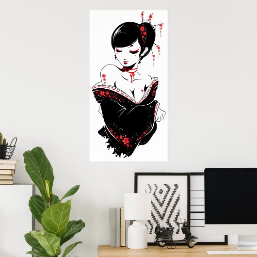 Poster _apanesque_rouge (Bureau à domicile)