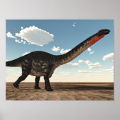 Poster Apatosaurus dinosaure dans le désert - rendu 3D (Devant)