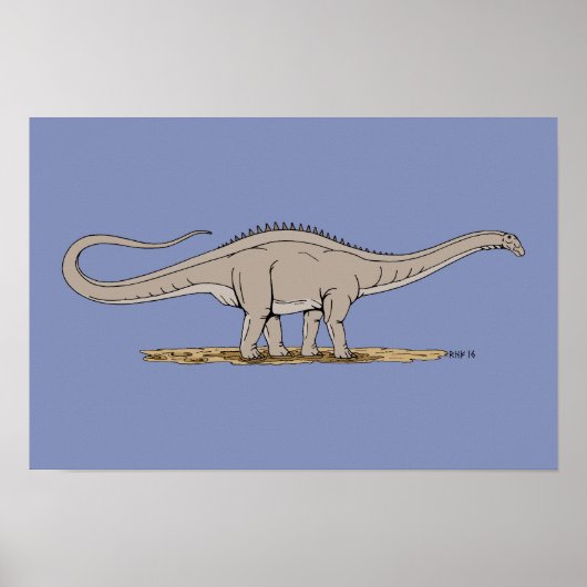 Poster Apatosaurus, un dinosaure jurassique (Devant)