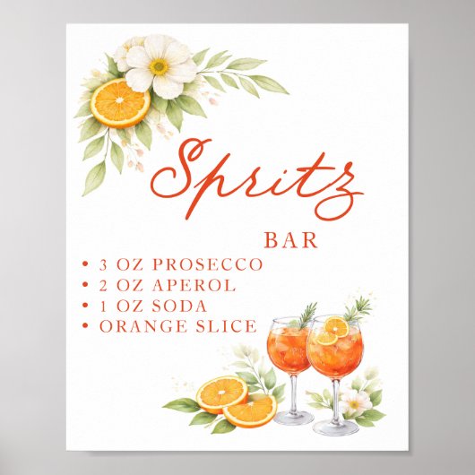 Poster Aperol Spritz Bar (Devant)