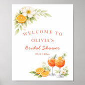 Poster Aperol Spritz Bridal Shower Welcome (Devant)
