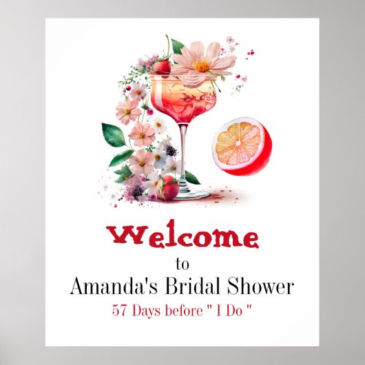 Poster Aperol Spritz Cocktail Citrus Orange Fête des mari (Devant)