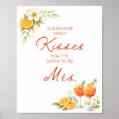 Poster Aperol Spritz Devinez combien de baisers (Devant)