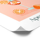 Poster Aperol Spritz Rétro | Profitez de l'été (Coin)