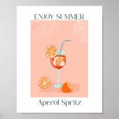 Poster Aperol Spritz Rétro | Profitez de l'été (Devant)