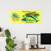 Poster Apex Saumon Can LabelGerard Point, AK (Bureau à domicile)