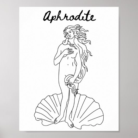 Poster Aphrodite - Vénus - Déesse grecque de beauté (Devant)