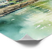 Poster Apia Samoa Aquarelle Peinture Voyage (Coin)