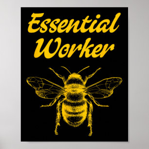 Poster Apiculture drôle Apiculteur Abeilles miel Environn
