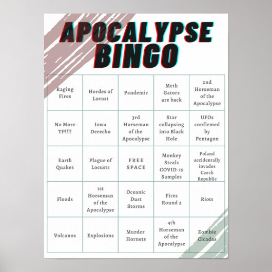 Poster Apocalypse Bingo (Devant)