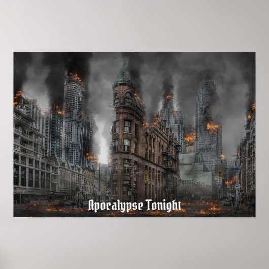 Poster Apocalypse ce soir Ville en feu (Devant)