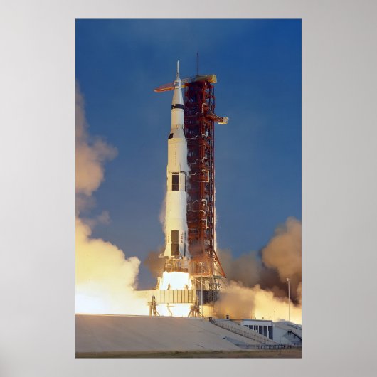 Poster Apollo1 Fusée de lancement Saturn V Historique Lun (Devant)