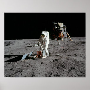 Poster Apollo 11 Astronaut et module lunaire "Aigle"