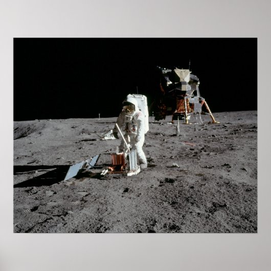 Poster Apollo 11 Astronaut et module lunaire "Aigle" (Devant)