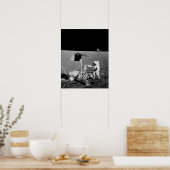 Poster Apollo 12 Astronaut & Lunar Module on the Moon (Cuisine)