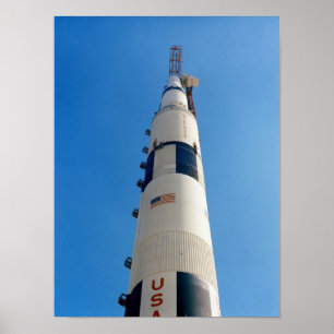Poster Apollo 15 au sommet de Saturn V Rocket