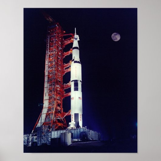 Poster Apollo 17 et la Lune (Devant)