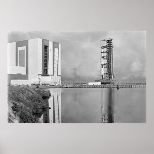 Poster Apollo 8 Déplacement à partir du bâtiment d'assemb
