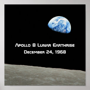 Poster Apollo 8 Lunar Earthrise 50e Anniversaire
