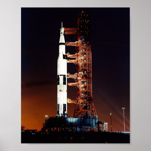 Poster Apollo 8 sur le plan de lancement (Devant)