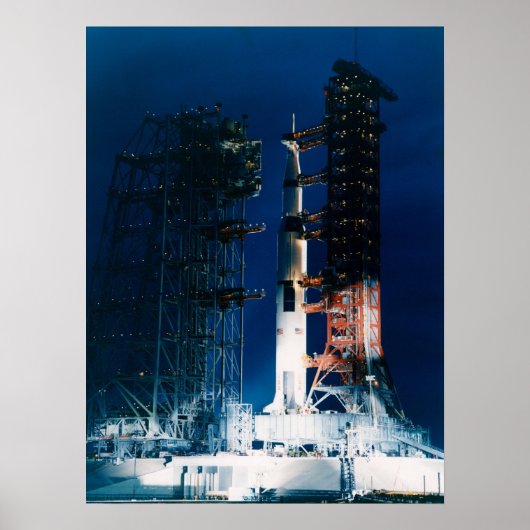 Poster Apollo 9 sur le plan de lancement (Devant)