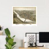 Poster Apollo, PA Carte panoramique - 1896 (Bureau à domicile)