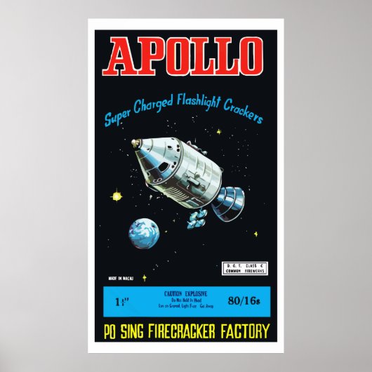 Poster Apollo (pétard chinois Vintage) (Devant)
