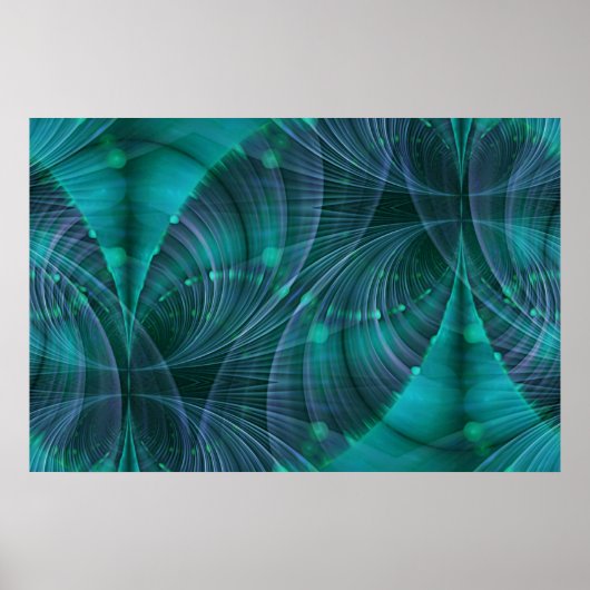 Poster Apophyse Fractal Art I - bleu (Devant)