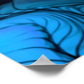 Poster Apophyse Fractal Art II - vert rose bleu (Coin)