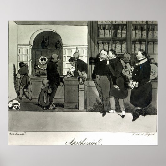 Poster Apothecaire, gravé par Delpech (Devant)