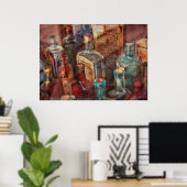 Poster Apothécaire - Une série de bouteilles (Bureau à domicile)
