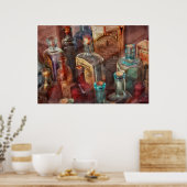 Poster Apothécaire - Une série de bouteilles (Cuisine)
