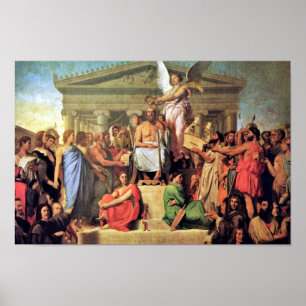 Poster Apothéose De Homer Par Ingres Jean Auguste Dominiq