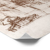 Poster Apôtre Jacobus Château de Sforza, Léonard de Vinci (Coin)