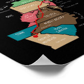 Poster Appalachian Trail Hiking Map  (Coin)