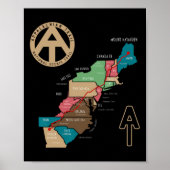 Poster Appalachian Trail Hiking Map  (Devant)
