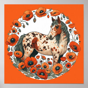 Poster Appaloosa Horse Poppy Appy Hors