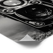 Poster Appareil photo vintage noir et blanc (Coin)