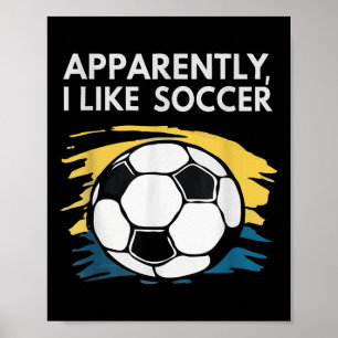 Poster Apparemment j'aime la saison de football Drôle Hom