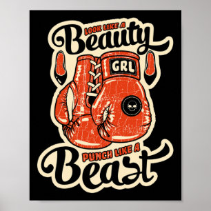 Poster Apparence De Beauté, Poing Comme Une Bête' Boxe Ou
