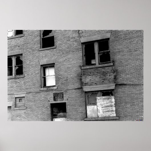 Poster Appartement abandonné à louer (Devant)