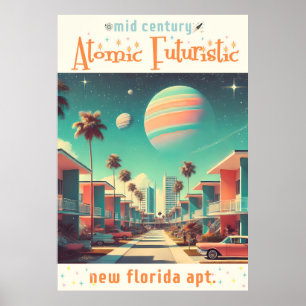 Poster Appartements Atomiques Futuristes New Florida