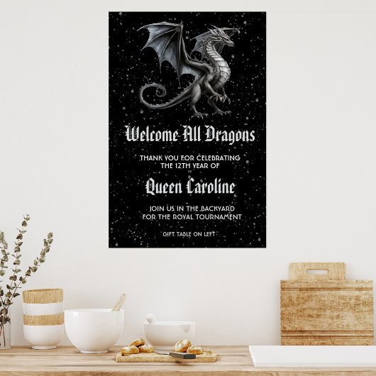Poster Appel à tous les dragons Anniversaire (Cuisine)