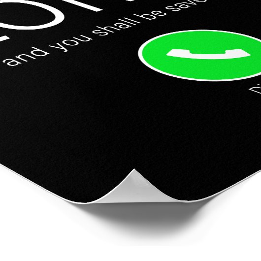 Poster Appel au nom de l'Éternel - Foi chrétienne (Coin)