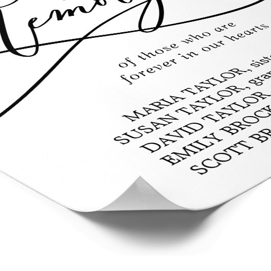 Poster Appel calligraphique romantique pour un mariage en (Coin)