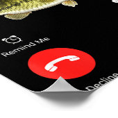 Poster Appel Fih Déclin Accepter Appel Téléphonique Drôle (Coin)